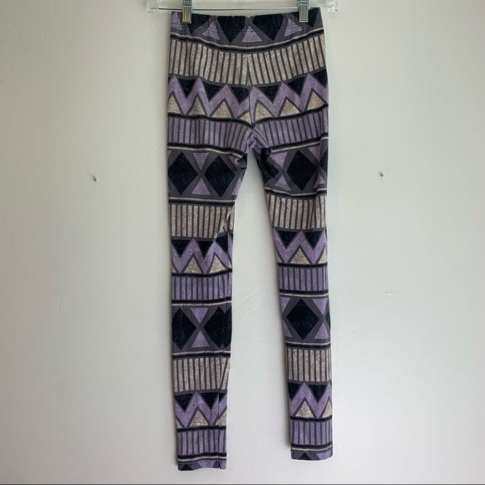 Divided by H&M Purple & Gray Aztec Print Leggings